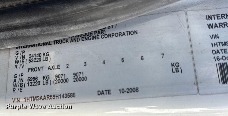 image for item YA2575 2009 International 4400 grain truck
