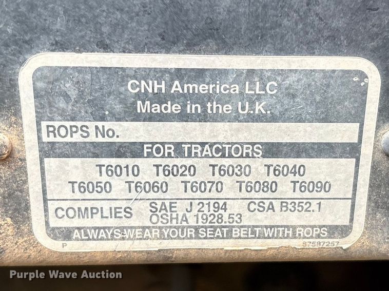 image for item YA2577 2012 New Holland T6030 MFWD tractor