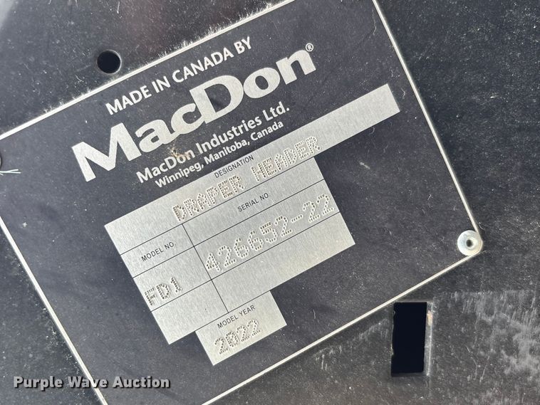image for item YA2672 2022 MacDon FD140 flex draper head