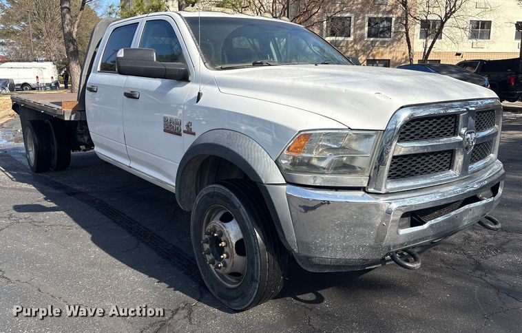 image for item DT2841 2015 RAM 5500 Crew Cab flatbed truck