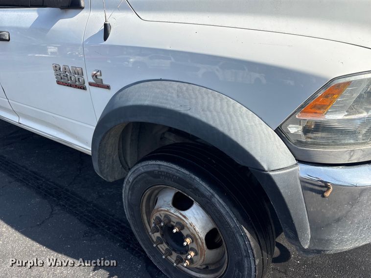 image for item DT2841 2015 RAM 5500 Crew Cab flatbed truck