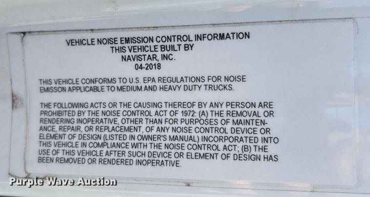 image for item DU0397 2019 International LT625 semi truck