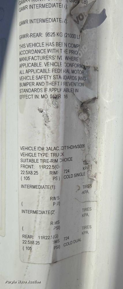 image for item DU2718 2017 Freightliner Business Class M2 box truck