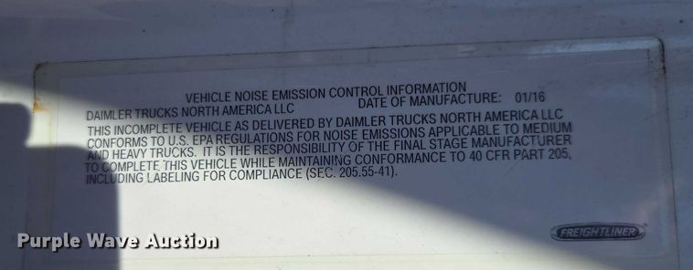 image for item DU2718 2017 Freightliner Business Class M2 box truck