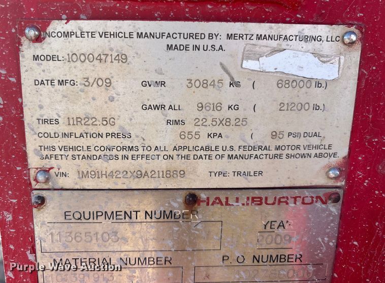 image for item DW7470 2009 Mertz 100047149 log trailer