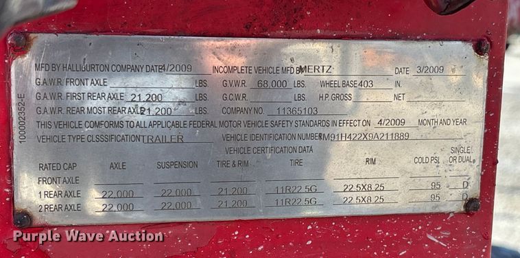 image for item DW7470 2009 Mertz 100047149 log trailer