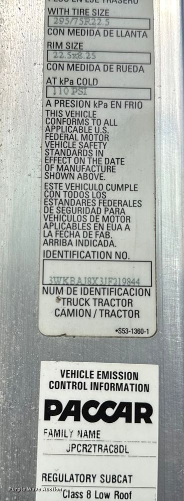 image for item DZ4331 2018 Kenworth T400 semi truck