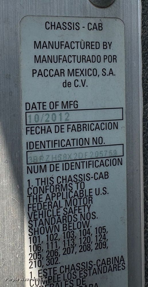 image for item EC8214 2013 Peterbilt 320 flatbed truck