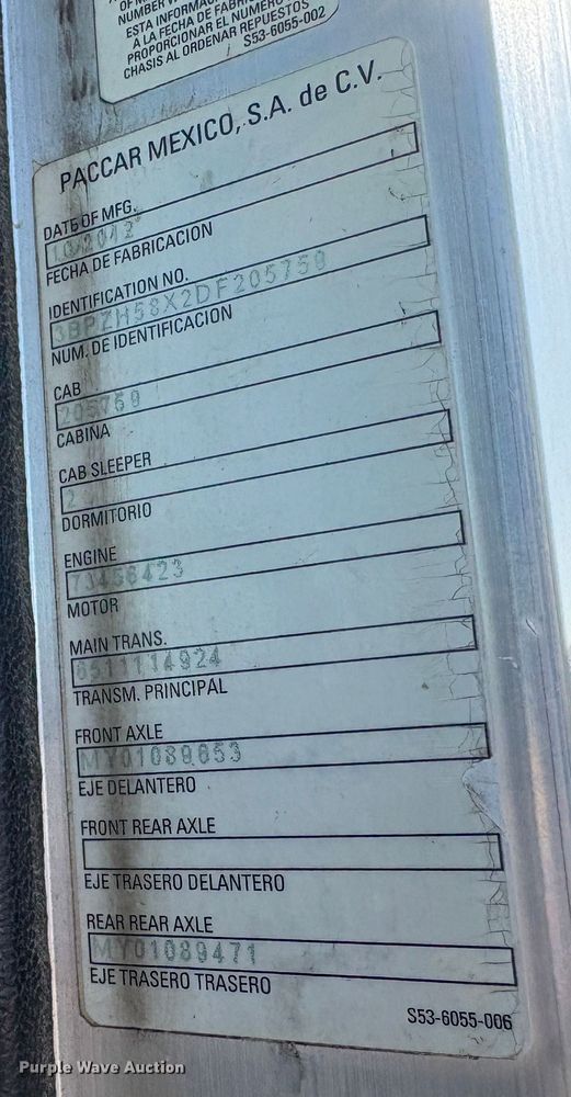 image for item EC8214 2013 Peterbilt 320 flatbed truck