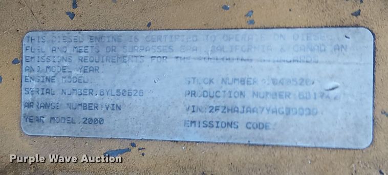 image for item EE5178 2000 Sterling L7500 roll-off container truck