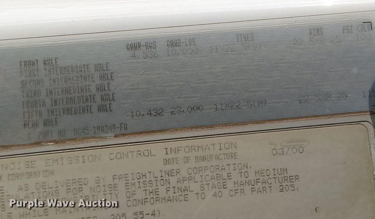 image for item EE5178 2000 Sterling L7500 roll-off container truck