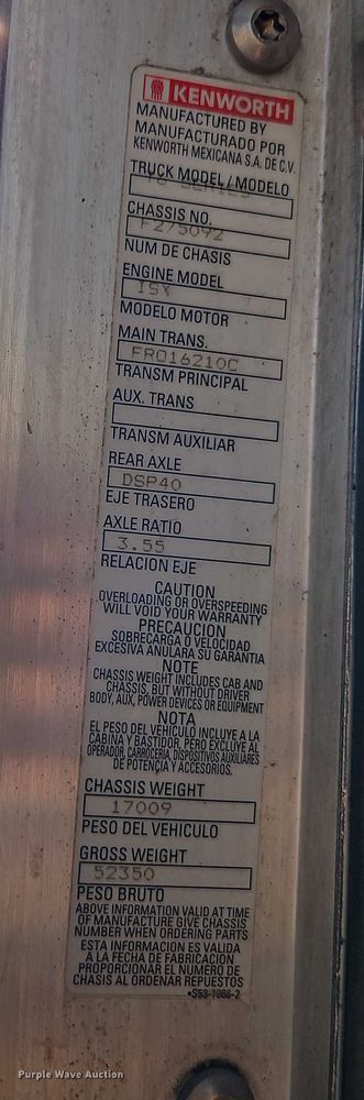 image for item EO7020 2011 Kenworth T660 semi truck