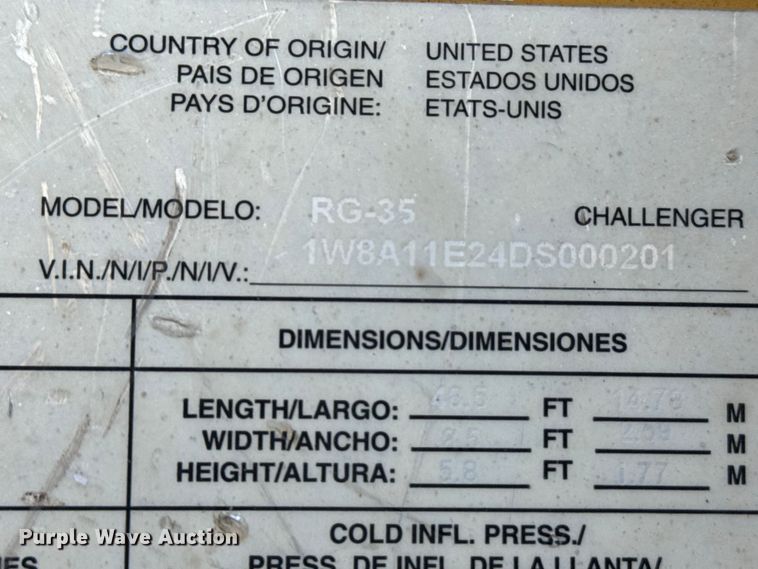 image for item EP2994 2013 Witzco RG-35 lowboy equipment trailer