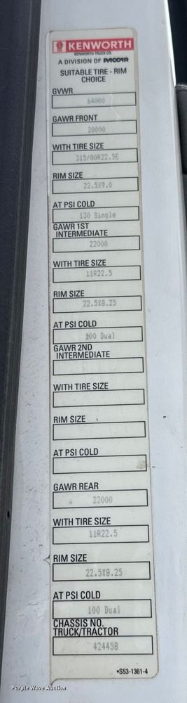 image for item ES5831 2020 Kenworth T880 roll-off container truck