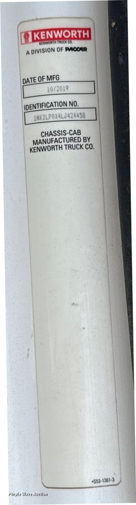 image for item ES5831 2020 Kenworth T880 roll-off container truck