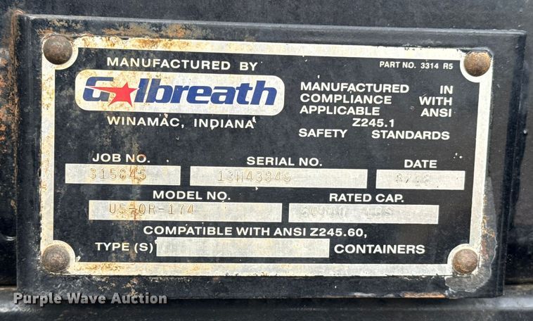 image for item ES5834 2019 Kenworth T880 roll-off container truck