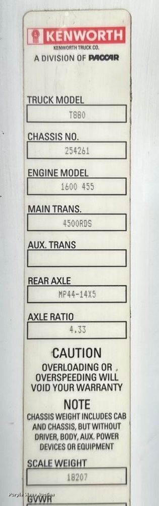 image for item ES5834 2019 Kenworth T880 roll-off container truck