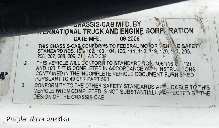 image for item EU2636 2007 International MA025 tank truck