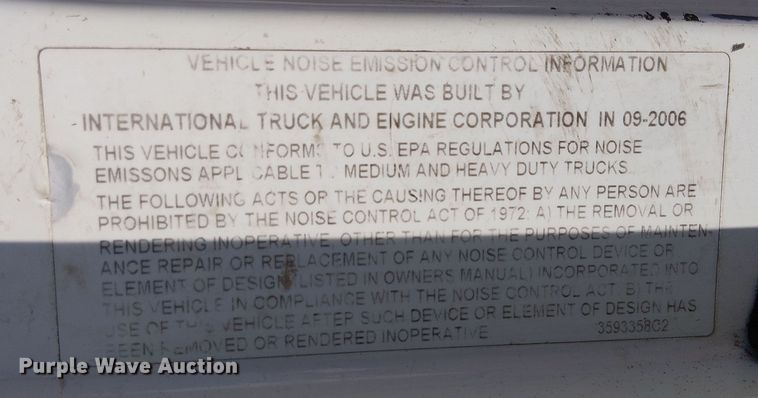 image for item EU2636 2007 International MA025 tank truck