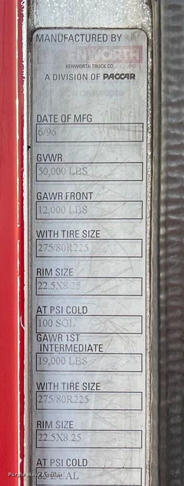 image for item EU4875 1997 Kenworth T600 semi truck