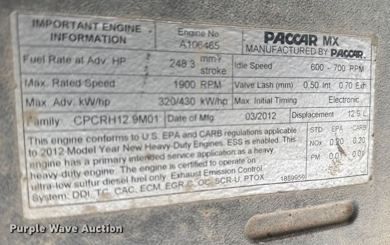 image for item FB0808 2013 Peterbilt 384 flatbed truck