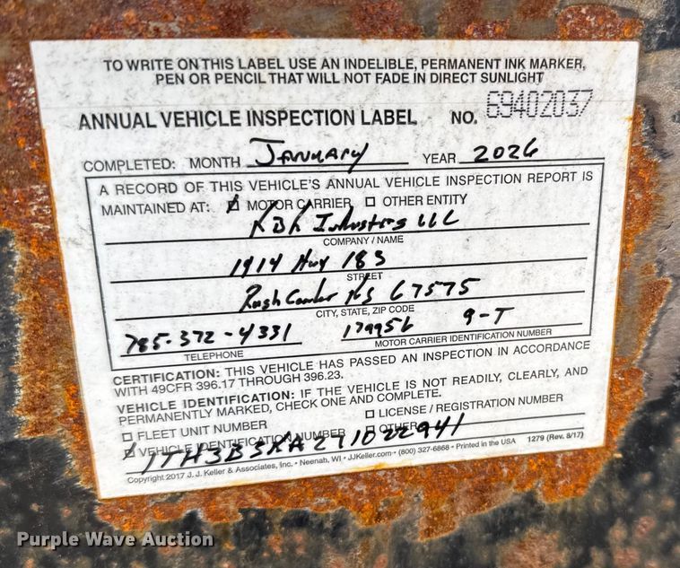 image for item FB0811 2007 Hillsboro Industries flatbed trailer