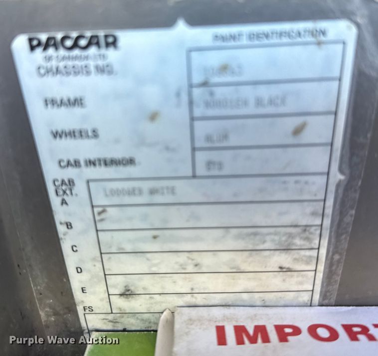 image for item FB0815 2010 Peterbilt 335 truck cab and chassis