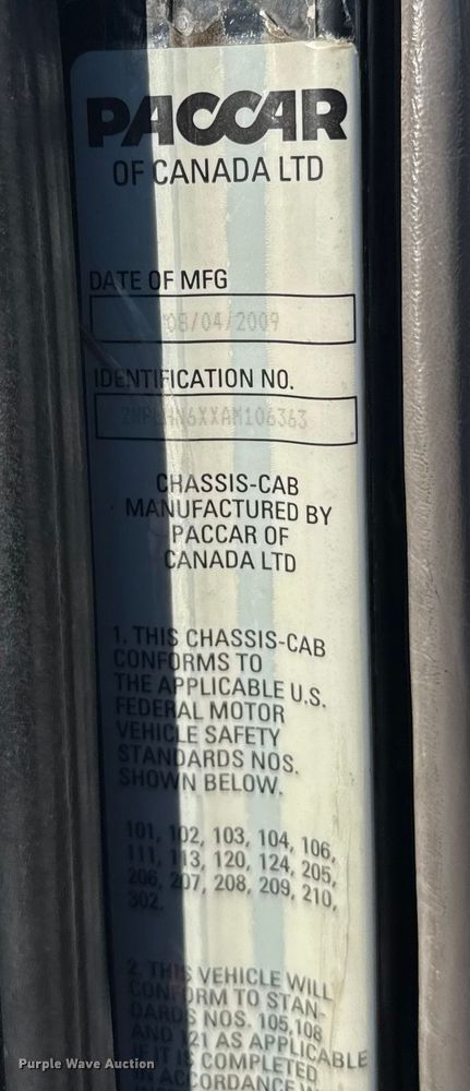 image for item FB0815 2010 Peterbilt 335 truck cab and chassis