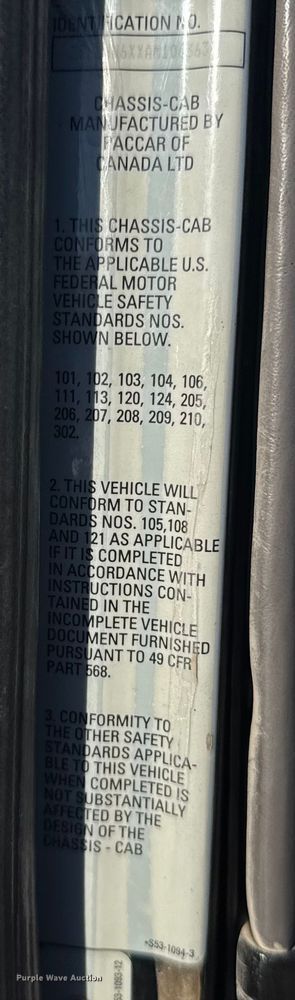 image for item FB0815 2010 Peterbilt 335 truck cab and chassis