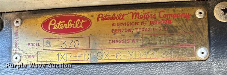 image for item FB3011 1999 Peterbilt 378 semi truck