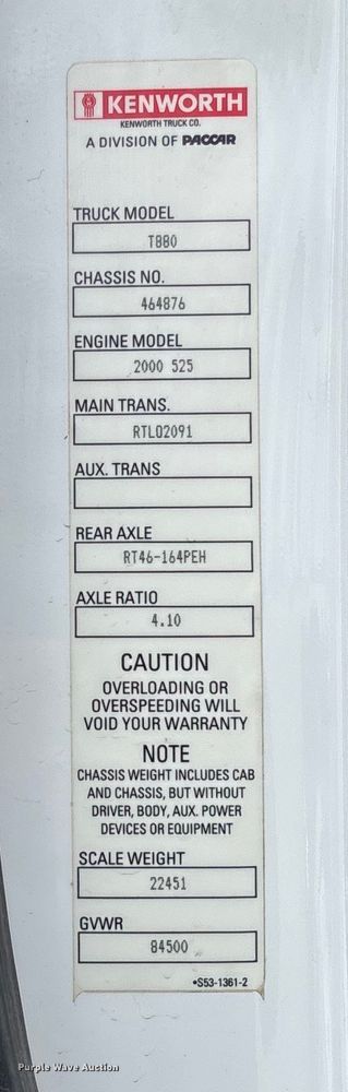 image for item FB3083 2021 Kenworth T880 semi truck