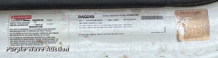 image for item FB3083 2021 Kenworth T880 semi truck