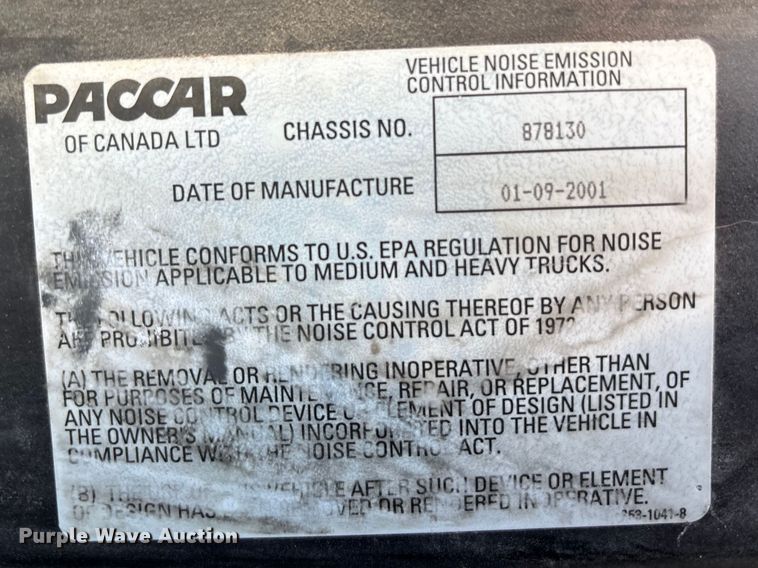 image for item FB3508 2001 Kenworth T300 truck cab and chassis