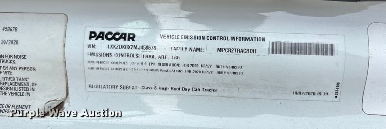 image for item FB3519 2021 Kenworth T880 semi truck