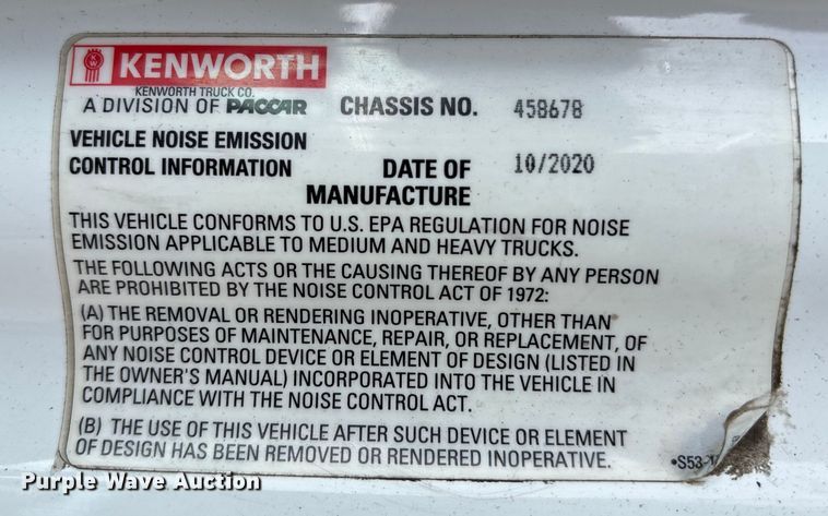 image for item FB3519 2021 Kenworth T880 semi truck