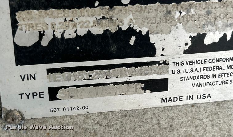 image for item FC5048 2012 East flatbed trailer