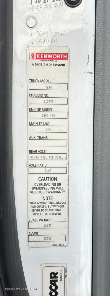 image for item FG0068 2018 Kenworth T680 semi truck