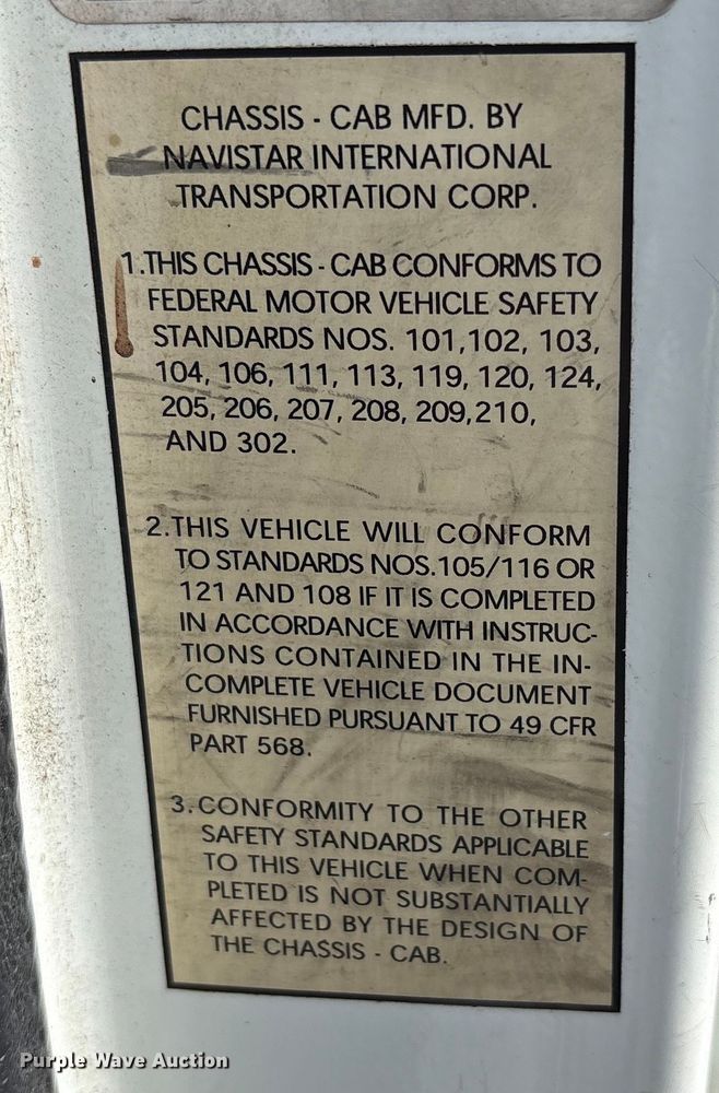 image for item FK1082 2001 International 4700 refrigerated truck