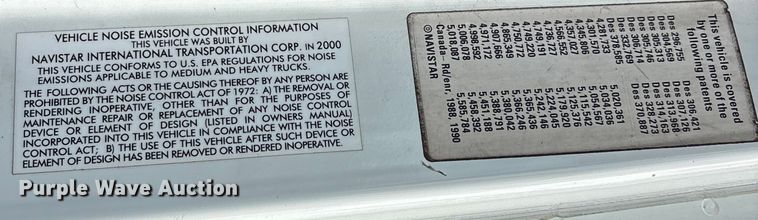 image for item FK1082 2001 International 4700 refrigerated truck