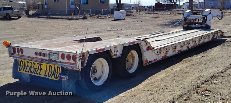 image for item IH9445 1996 Atoka lowboy equipment trailer