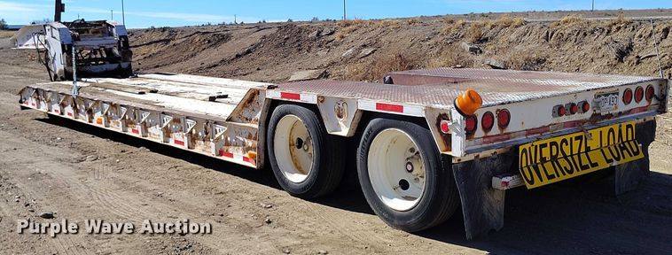 image for item IH9445 1996 Atoka lowboy equipment trailer