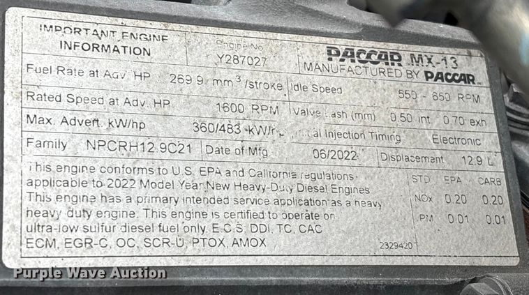 image for item YA1509 2023 Kenworth T680 semi truck