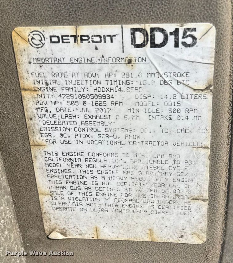 image for item YA1674 2018 Freightliner Cascadia semi truck