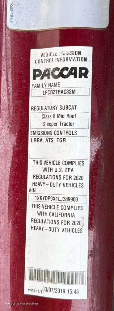 image for item YA1840 2020 Kenworth T680  semi truck