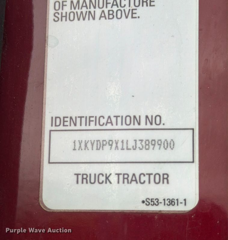 image for item YA1840 2020 Kenworth T680  semi truck