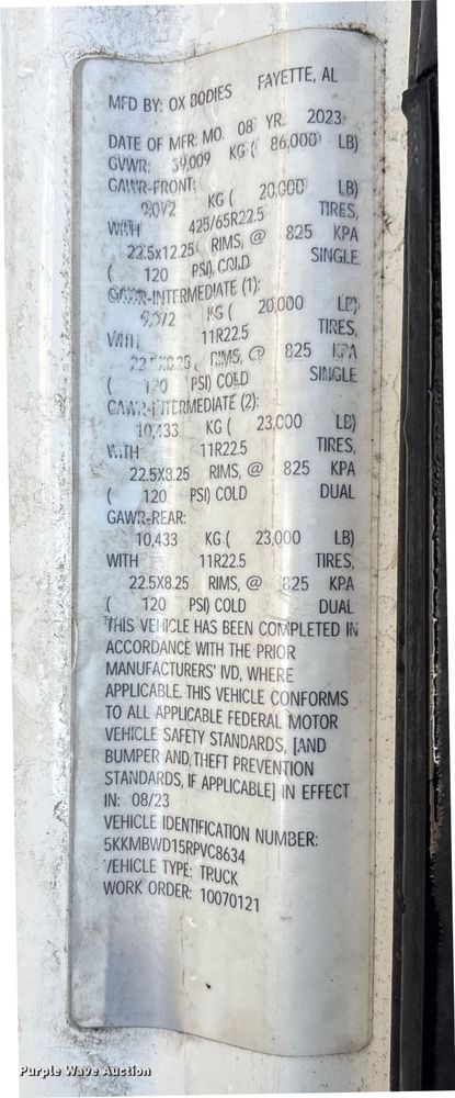 image for item YA1915 2024 Western Star 49X  dump truck