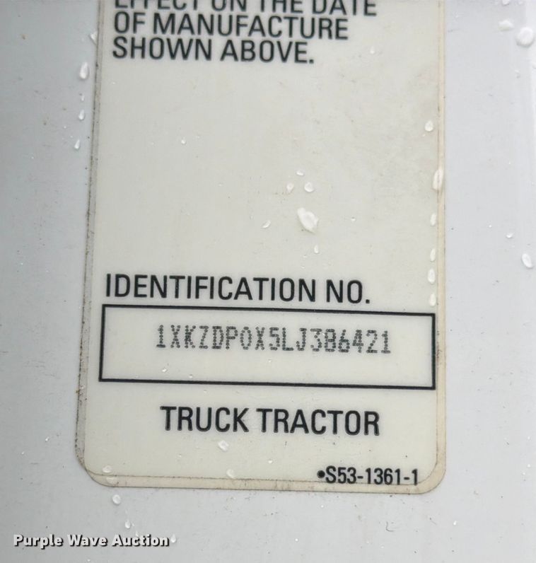 image for item YA1938 2020 Kenworth T880  vacuum truck