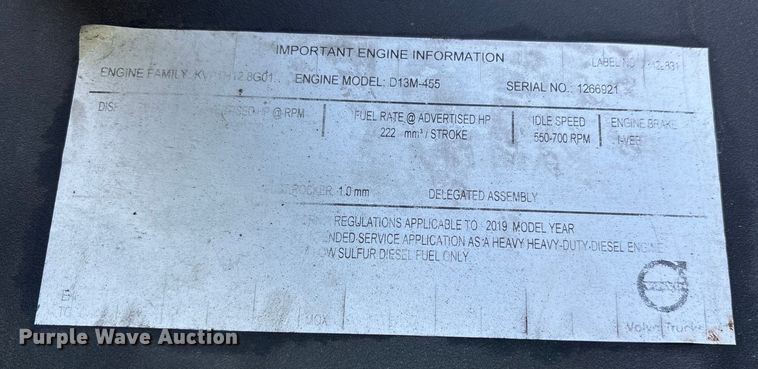 image for item YA1955 2022 Volvo VNL semi truck