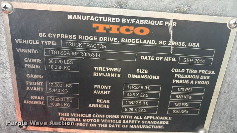 image for item YA2505 2015 Tico yard truck