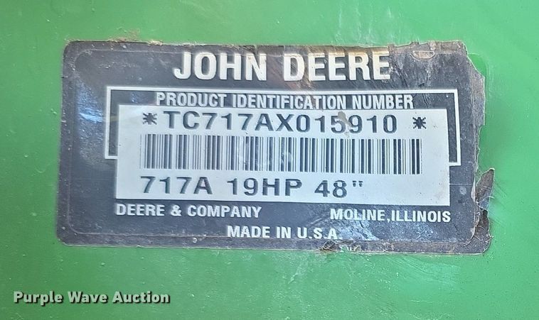 image for item DZ3868 2005 John Deere Z-Trak 717A ZTR lawn mower